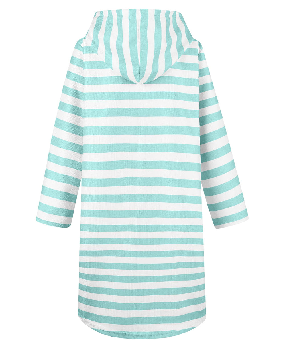 MissShorthair hooded towel poncho folded compact for easy packing