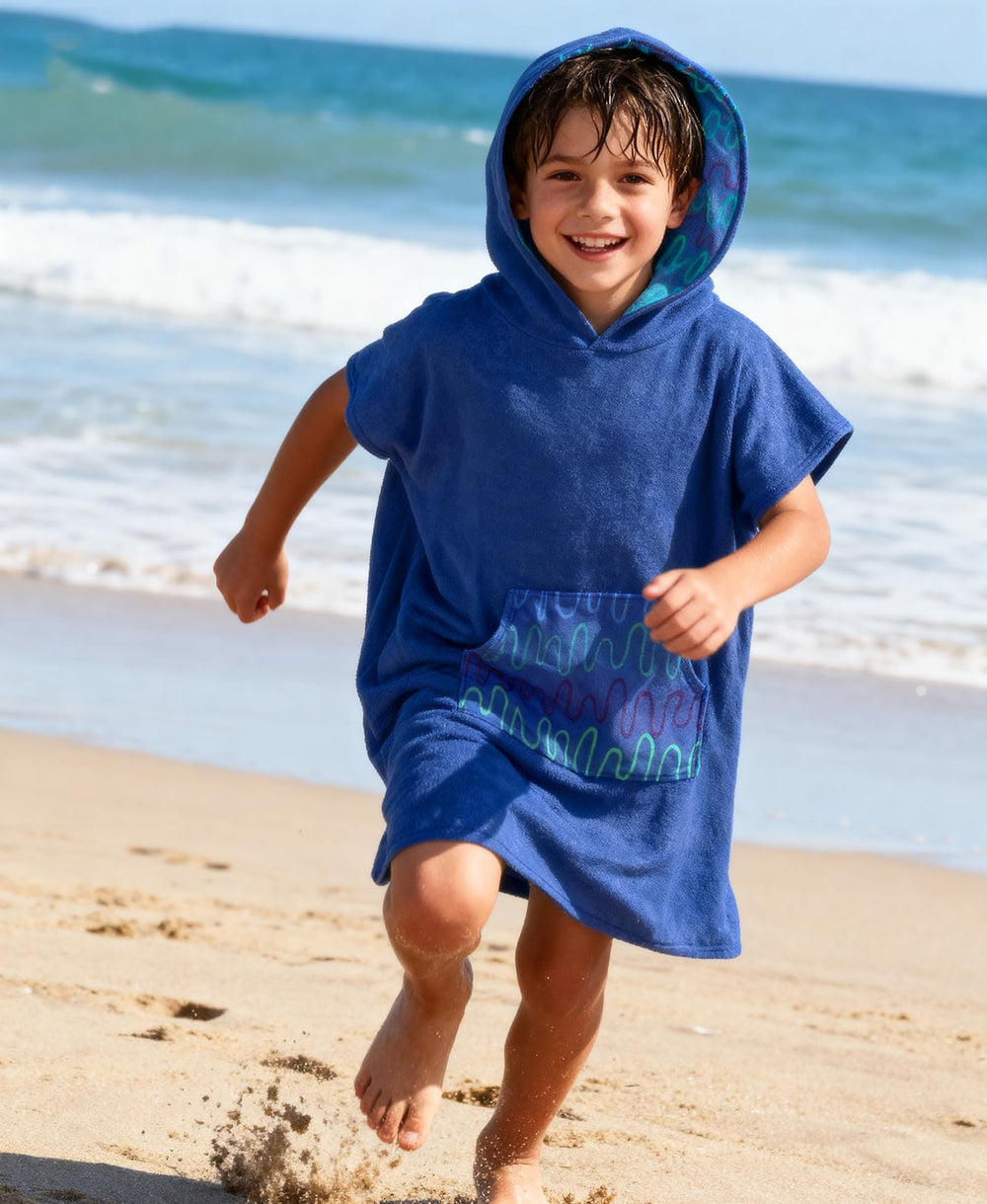 MissShorthair pool towel poncho for kids enhances drying and ease at the water