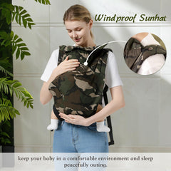 MISSWISDOM carrier with adjustable back and shoulder straps for growing child