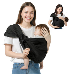 MISSWISDOM baby sling with adjustable strap offers a comfortable, customizable fit.