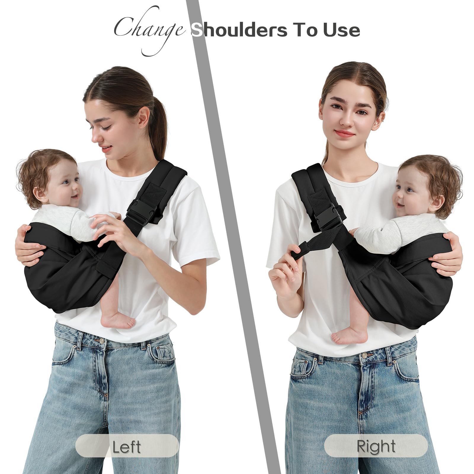 MISSWISDOM baby sling compact-folding view demonstrates portable comfort for outings