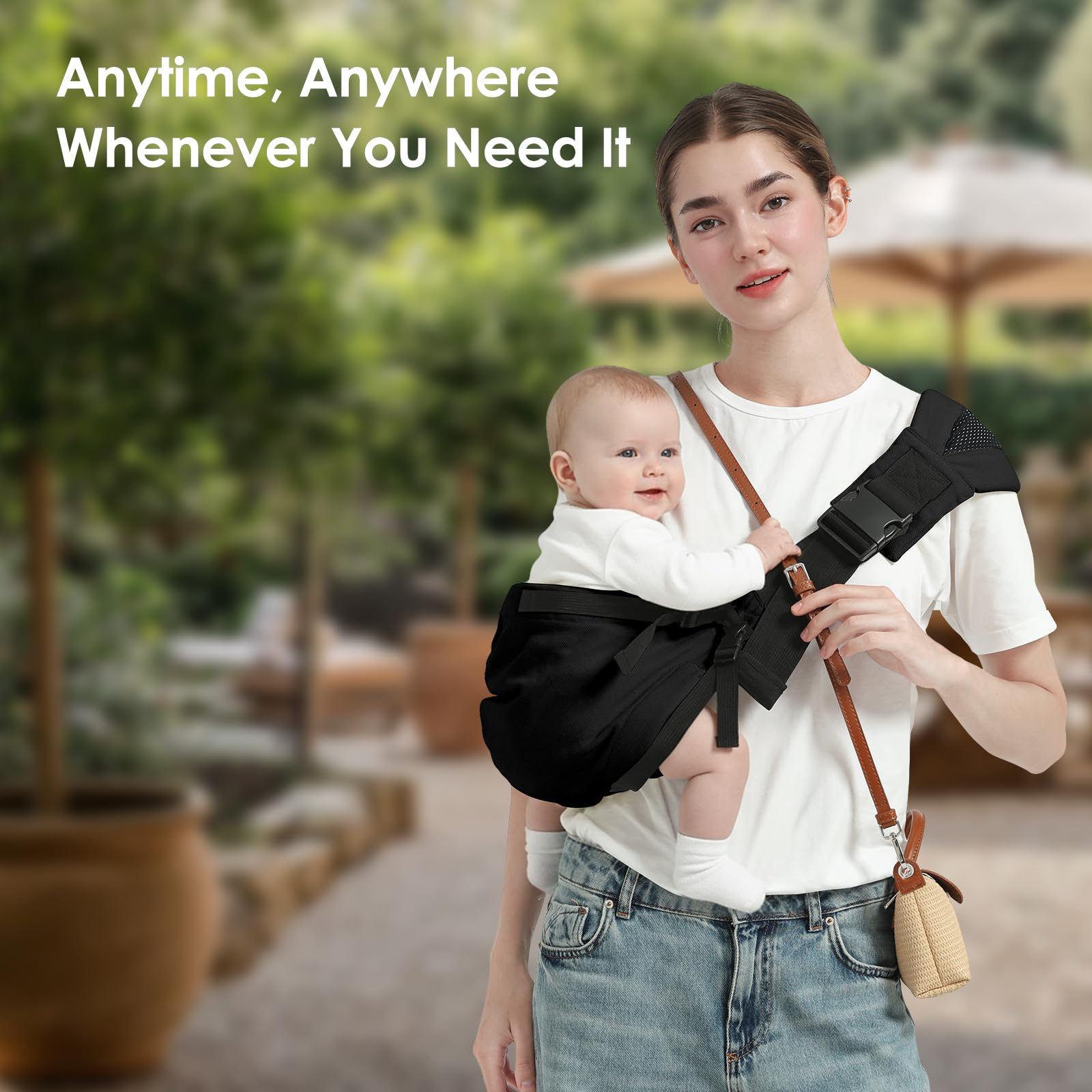 MISSWISDOM compact-travel-ready sling keeps you prepared for travel.