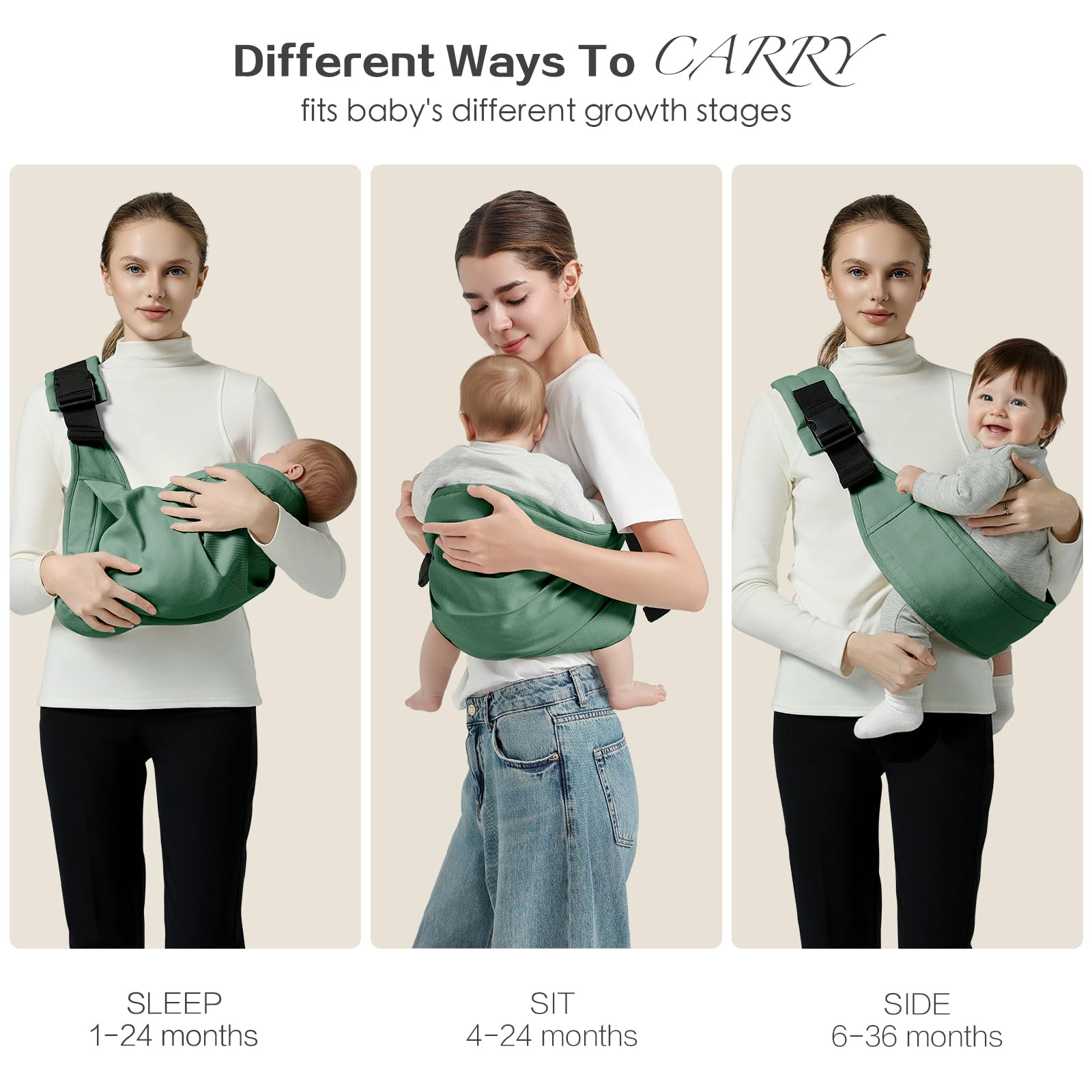 Misswisdom sling showcasing adjustable shoulder strap for easy wear