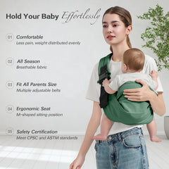 Misswisdom sling with double buckles for enhanced safety during outings