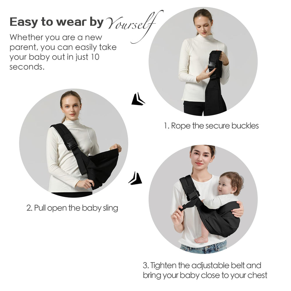 Misswisdom compact sling folded for travel and storage