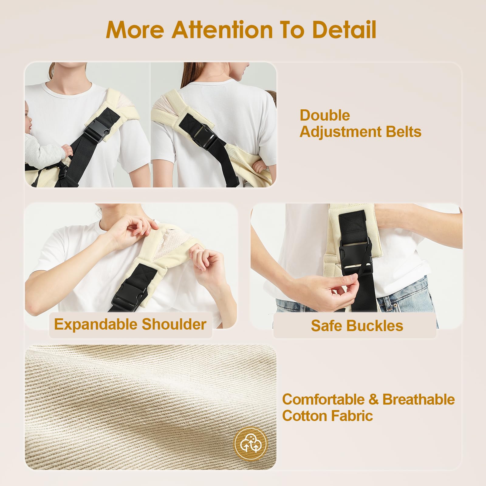 MISSWISDOM illustrated-manual helps new parents learn quick wearing steps.