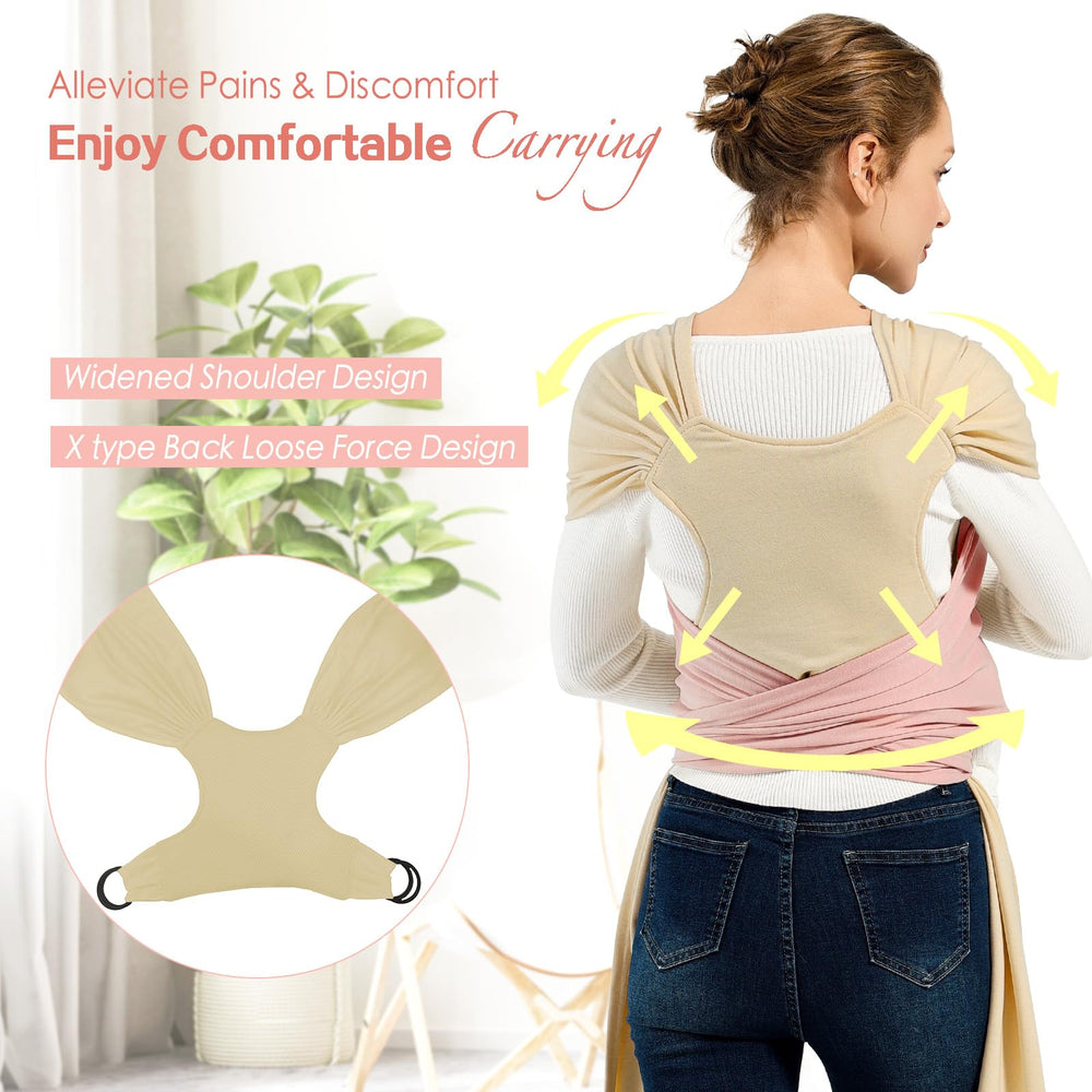 MISSWISDOM carrier with adjustable shoulder straps for all-day comfort