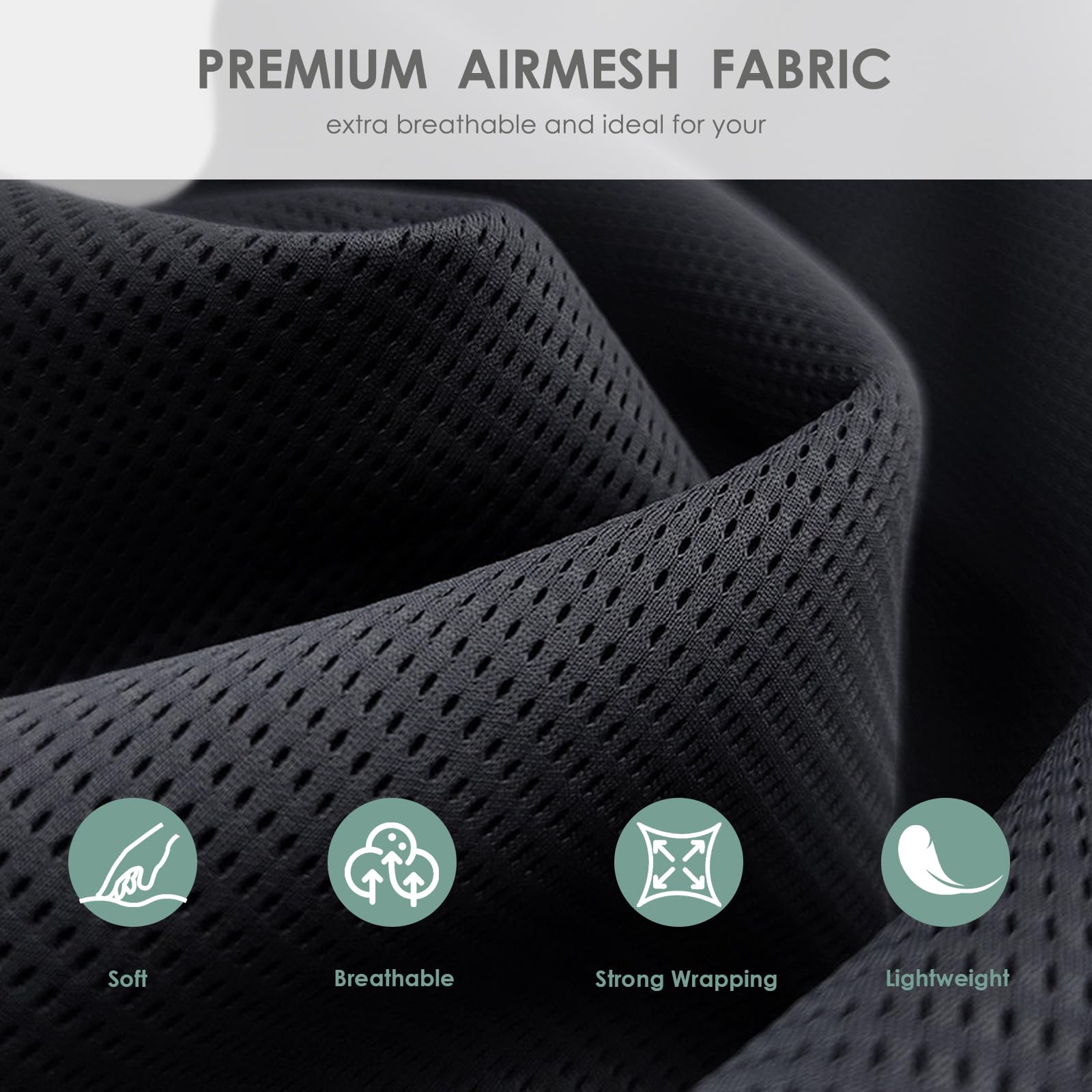 MISSWISDOM black mesh fabric keeps baby cool and parent comfortable.