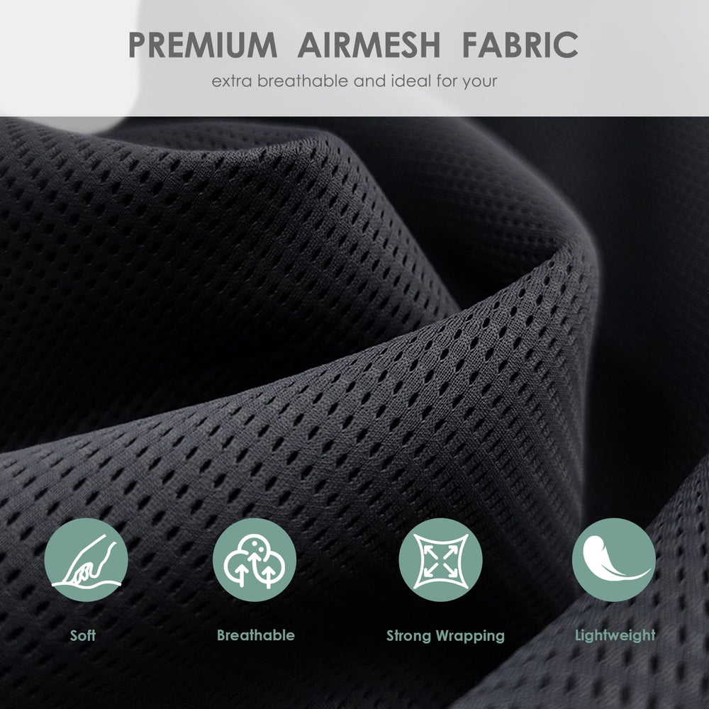 MISSWISDOM black mesh fabric keeps baby cool and parent comfortable.