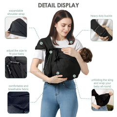 MISSWISDOM ergonomic M-seat supports baby's hips in a natural position.