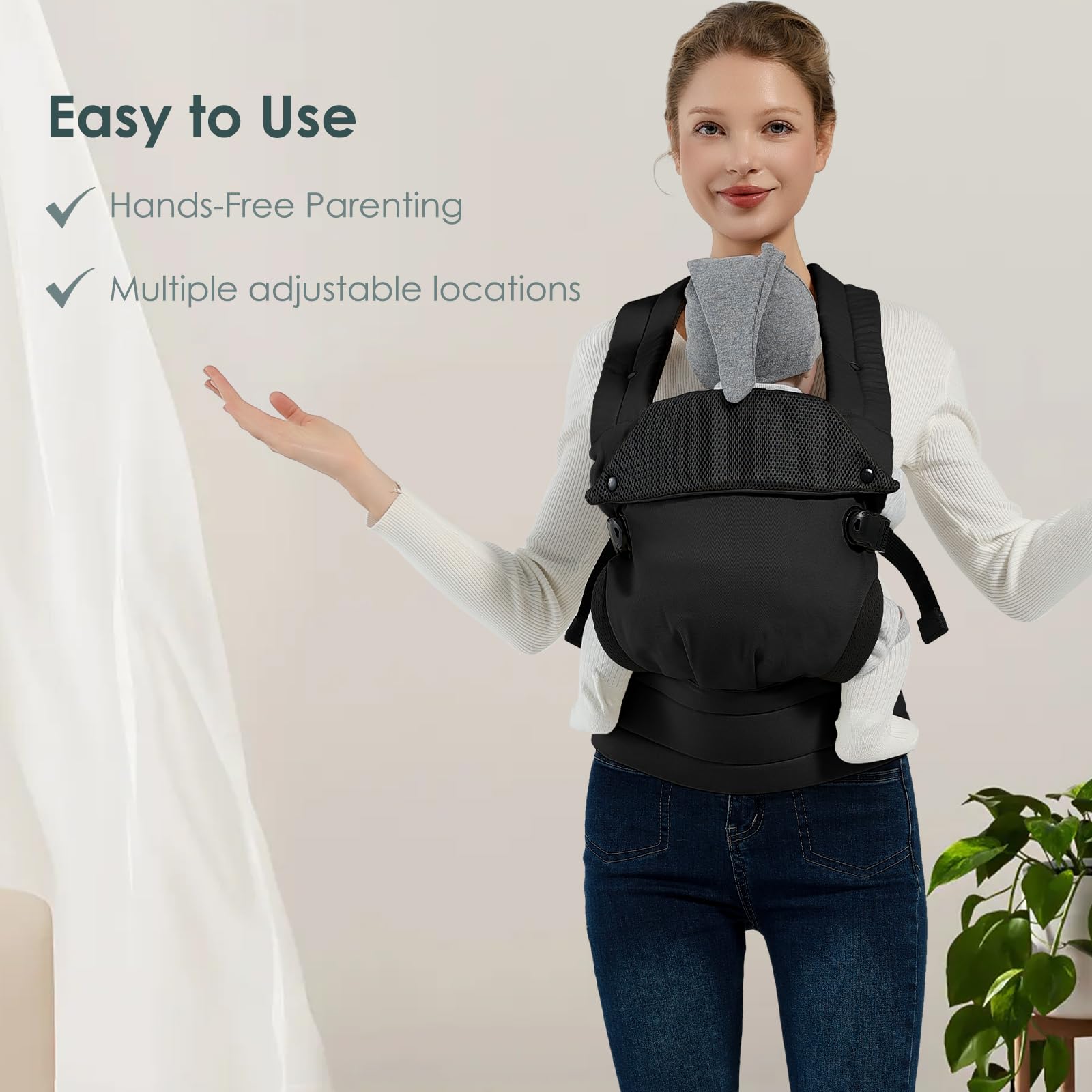 MISSWISDOM growth-adjustable design adapts from newborn to toddler stages.