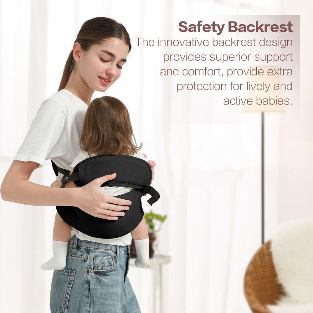MISSWISDOM toddler sling backrest enhances baby's comfort and caregiver stability