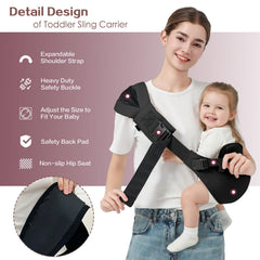 MISSWISDOM toddler sling hip seat provides secure non-slip support for baby