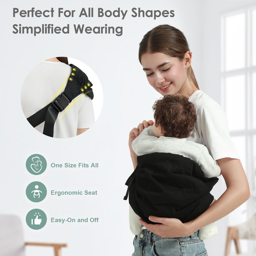 MISSWISDOM toddler sling with wide shoulder strap for all-day comfort