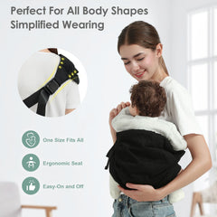 MISSWISDOM toddler sling with wide shoulder strap for all-day comfort