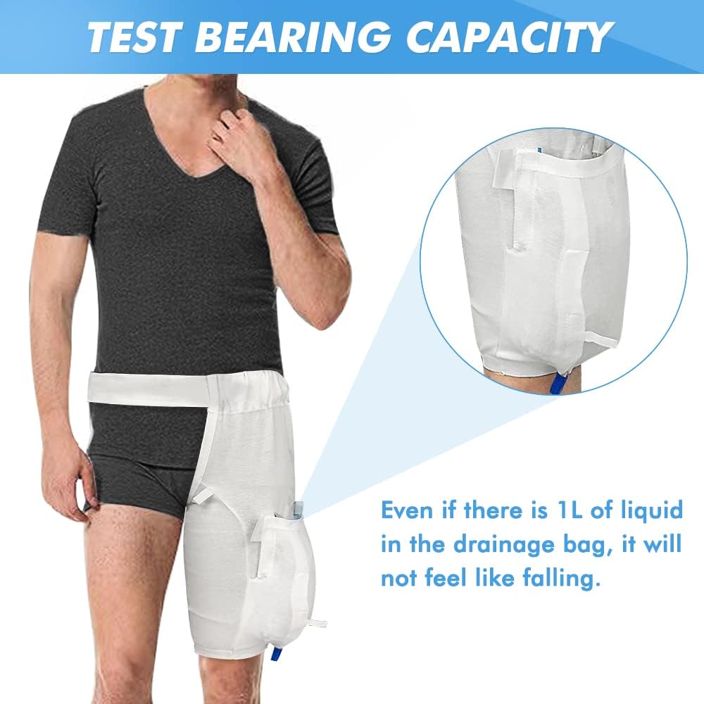 Mistuki leg bag holder worn discreetly under clothes for privacy.