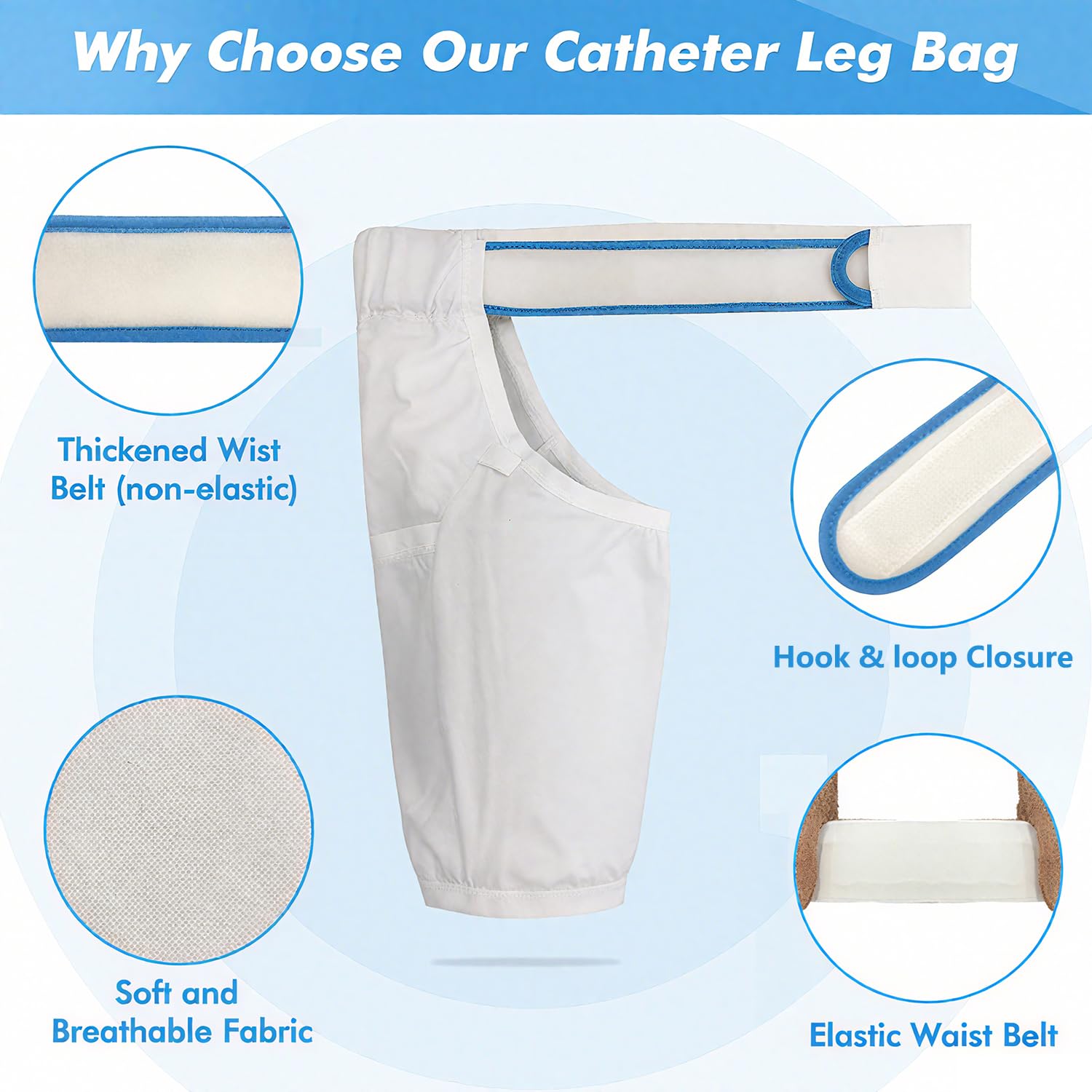 Mistuki leg bag holder with two hook-and-loop openings for easy access.