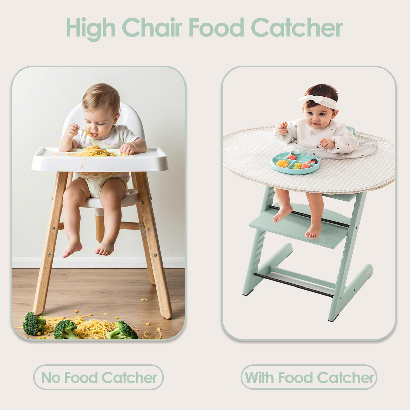 MITCHENIFY waterproof long sleeve bib protecting baby clothes during meals