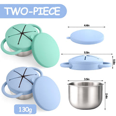 Sealed silicone lids and top by Mity rain offer secure seal and quick access for toddlers