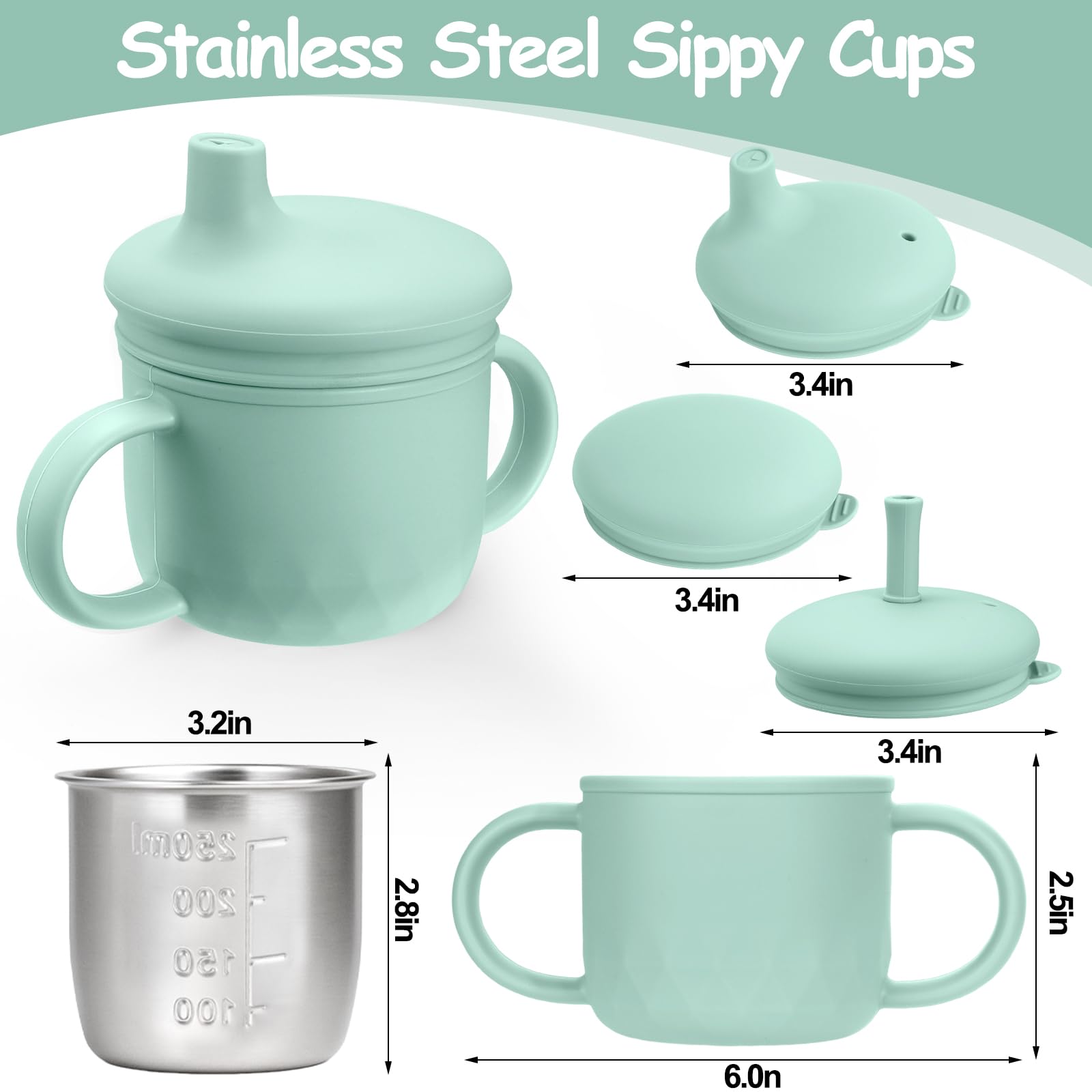 Mity Rain silicone straw protects delicate gums during sipping.