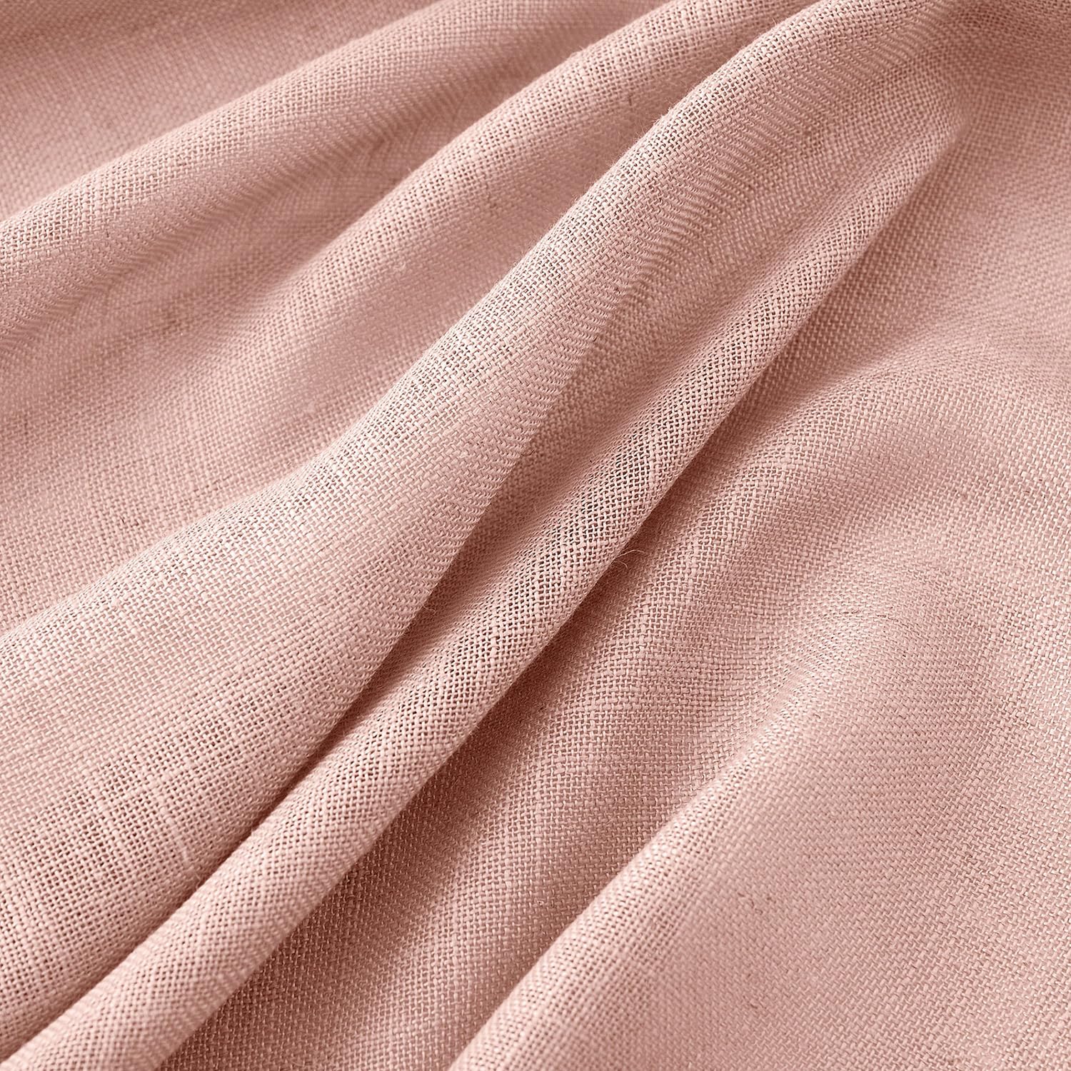 MIULEE Blush Pink Linen Curtains diffused light through semi-sheer fabric.