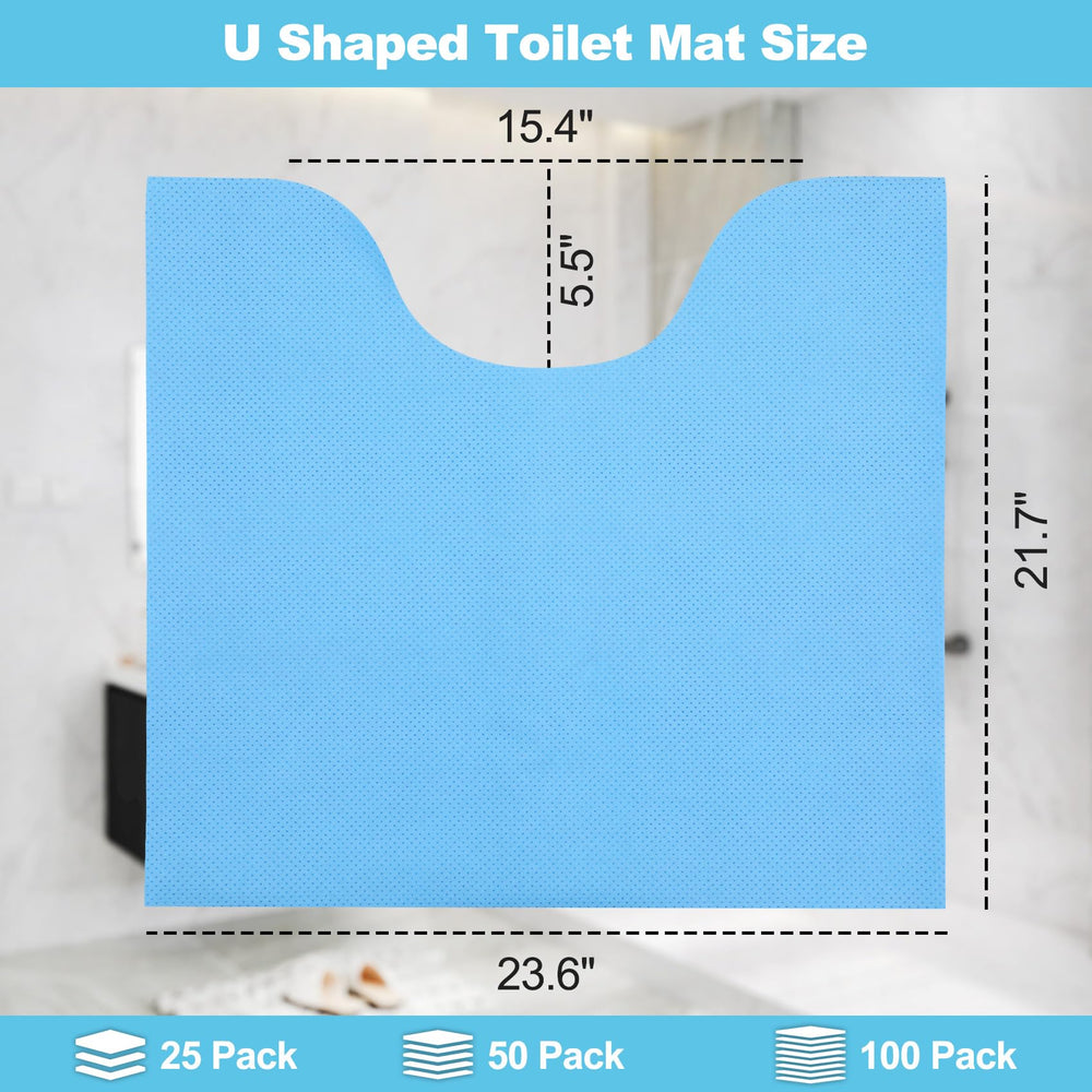 Miumoon disposable toilet mats showing anti-slip PE particles for secure grip.