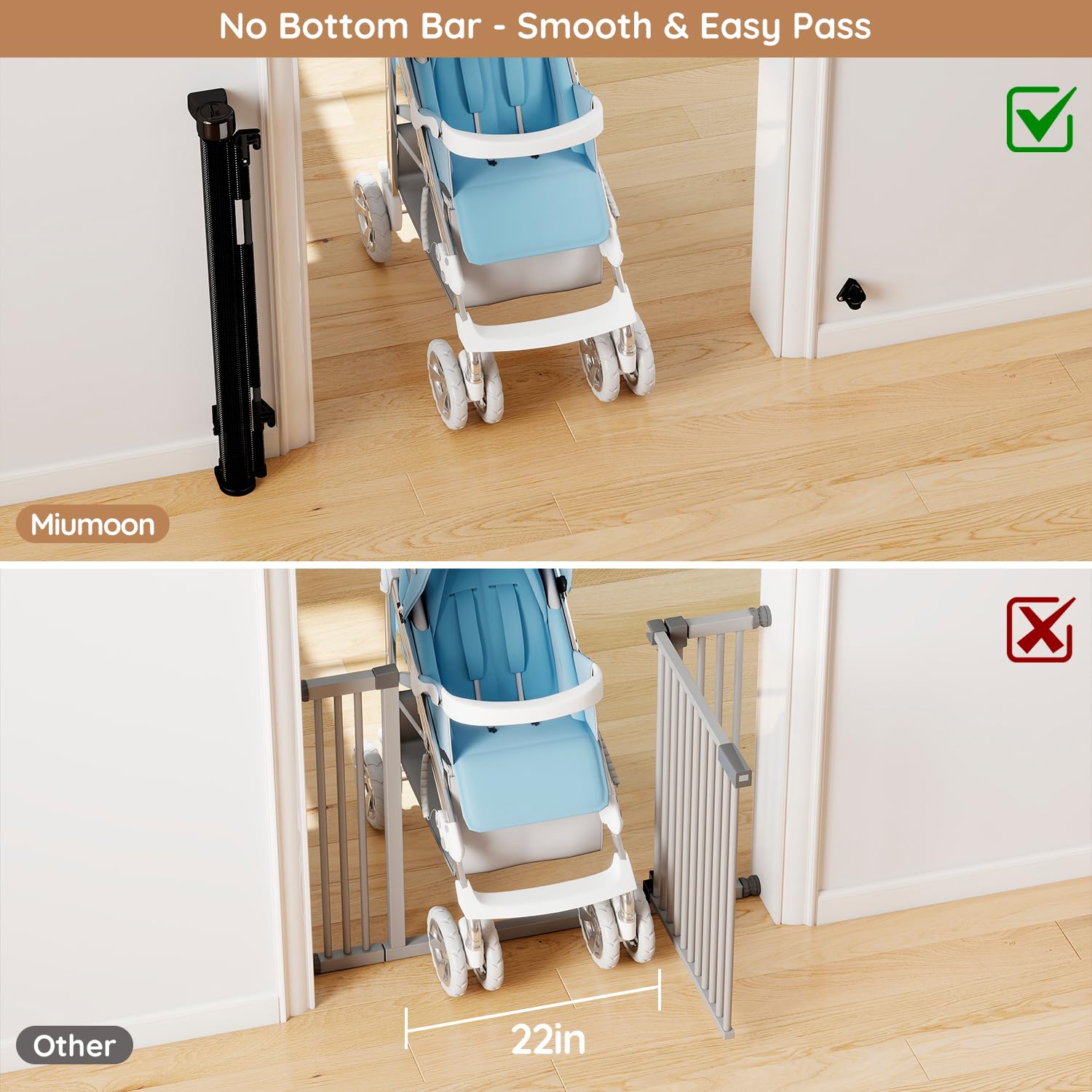 Miumoon easy installation gate ready for quick setup