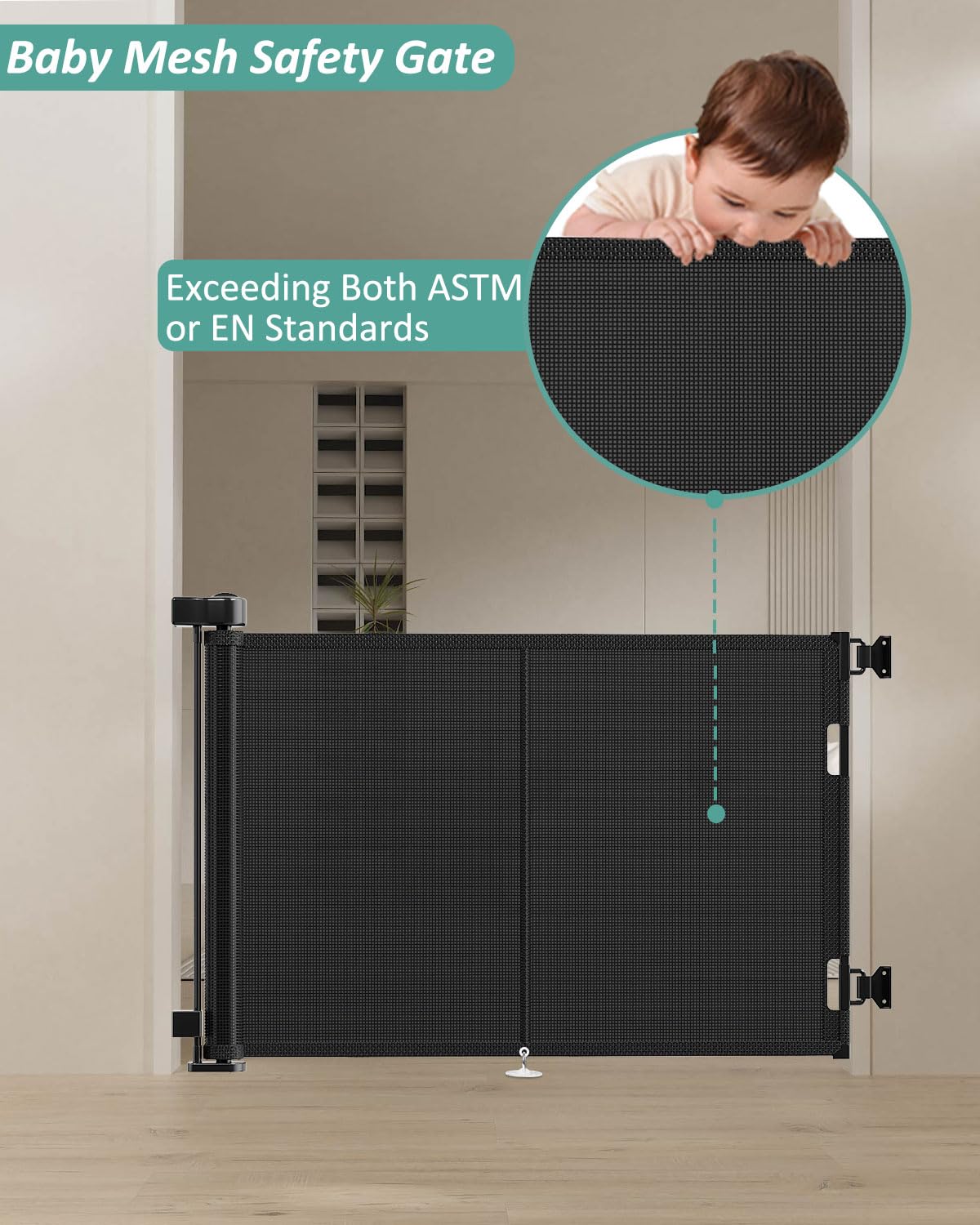 Miumoon gate stairs setup demonstrates secure mounting on a staircase