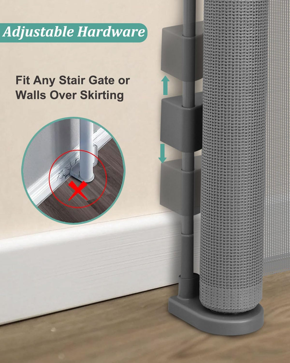 No bottom bar design lowers trip hazards during use in hallways.