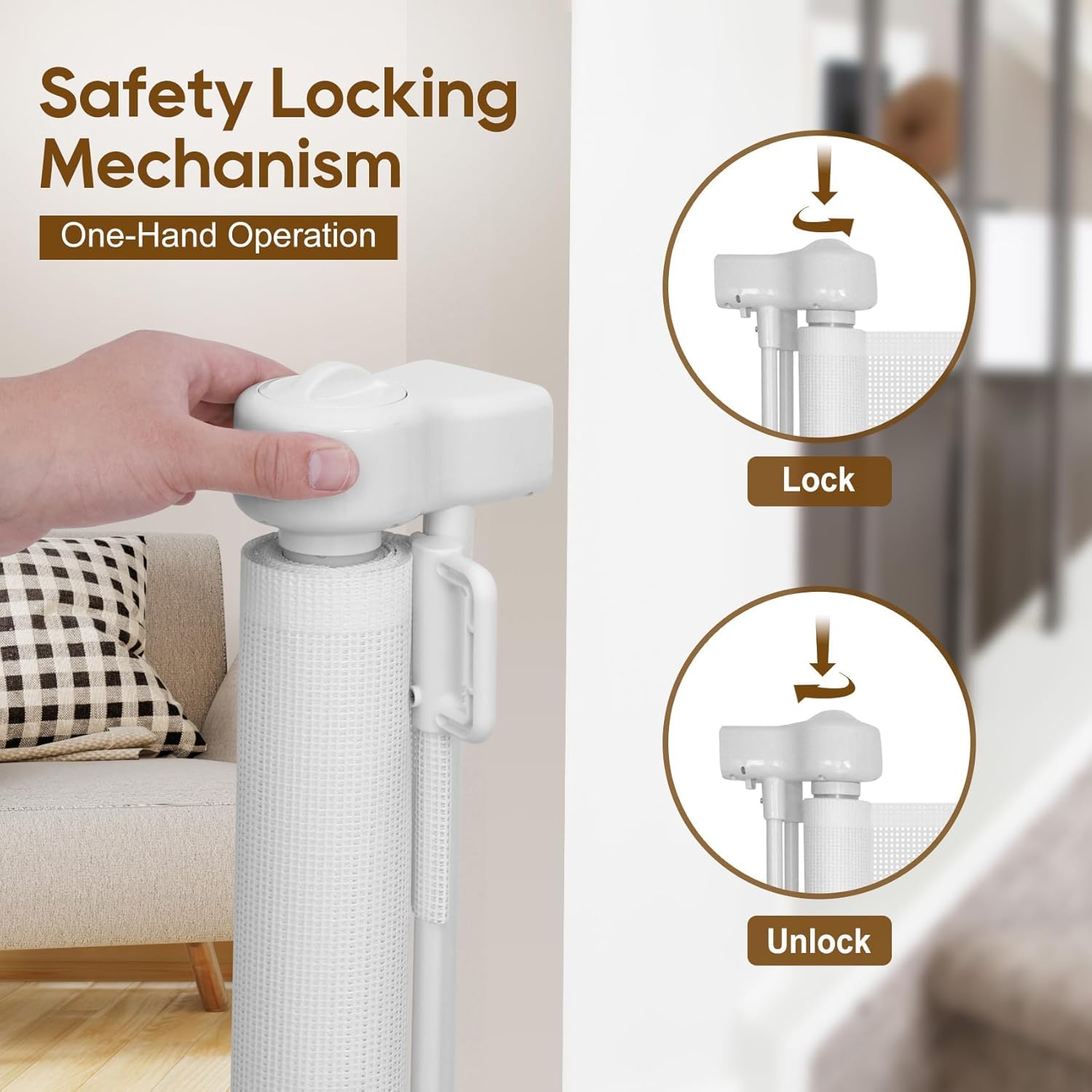 Miumoon no bottom bar reduces trip hazards in busy indoor spaces.