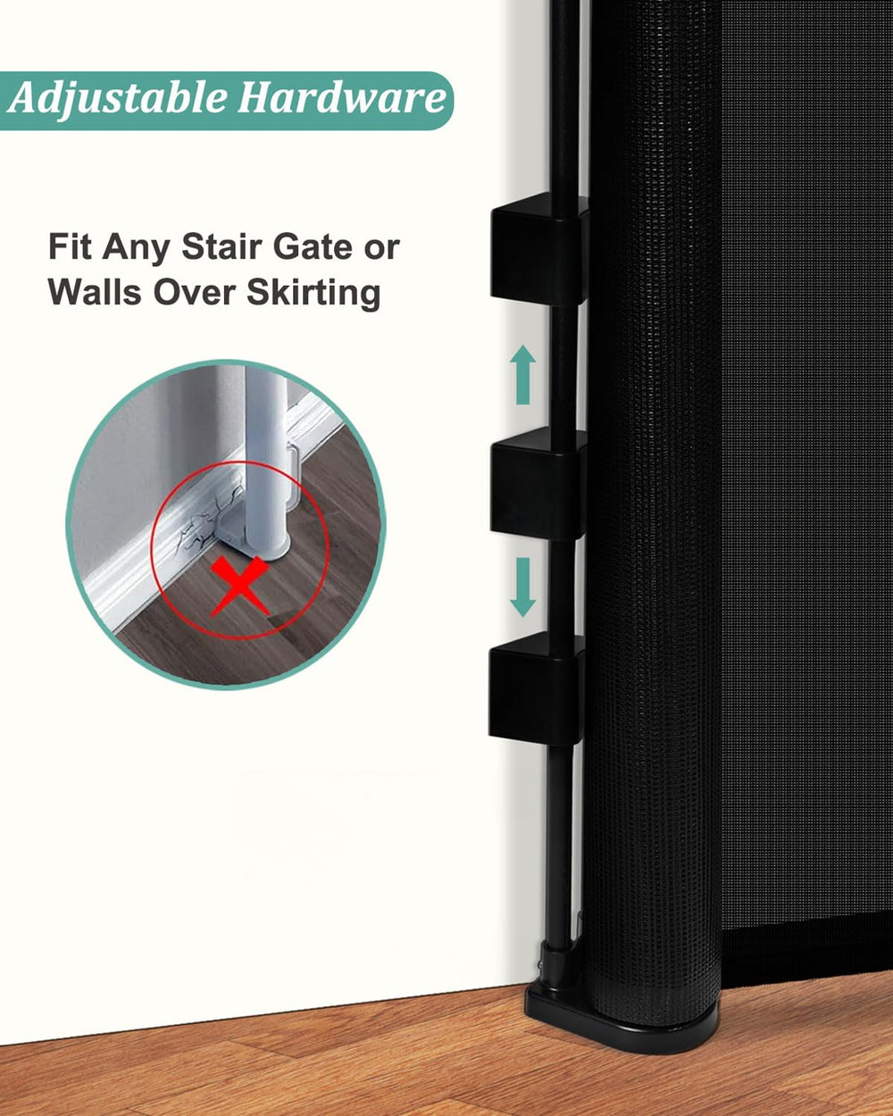 Miumoon retractable gate complete package with hardware included