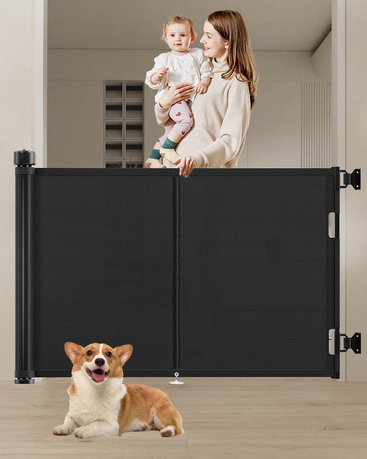 Miumoon retractable gate with reinforced fiber-bar design stabilizes the opening