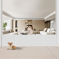Miumoon retractable gate front view with wide 16 ft span for large openings