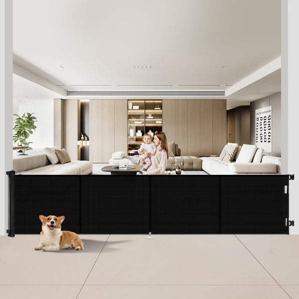Miumoon retractable gate top view, reinforced design for stability.