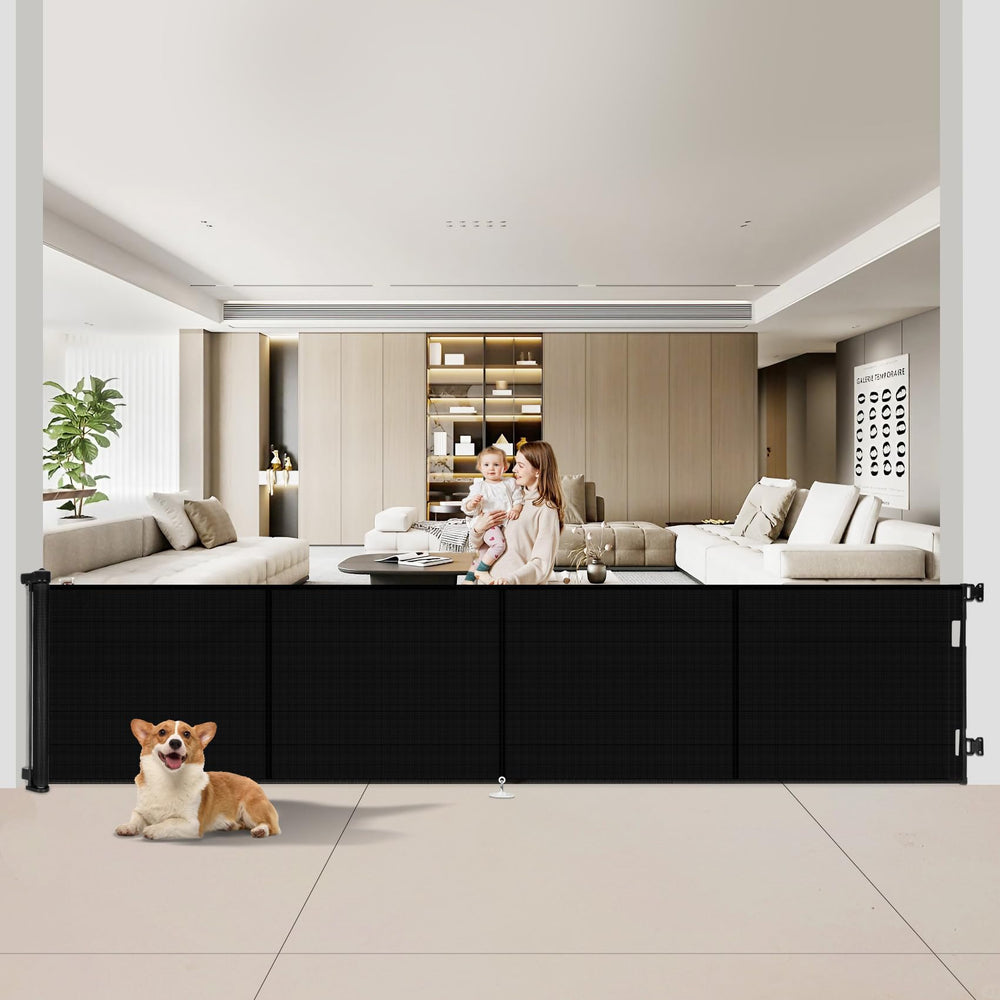 Miumoon retractable gate top view, reinforced design for stability.