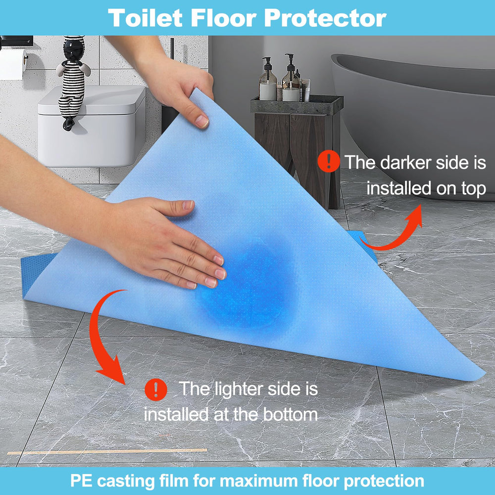 Miumoon U-shaped mat fits toilets, reducing splash around the bowl.