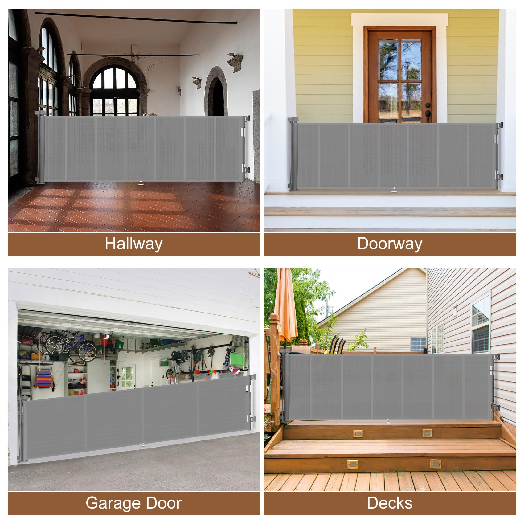 Miumoon 10-foot wide gate ideal for large openings and pets