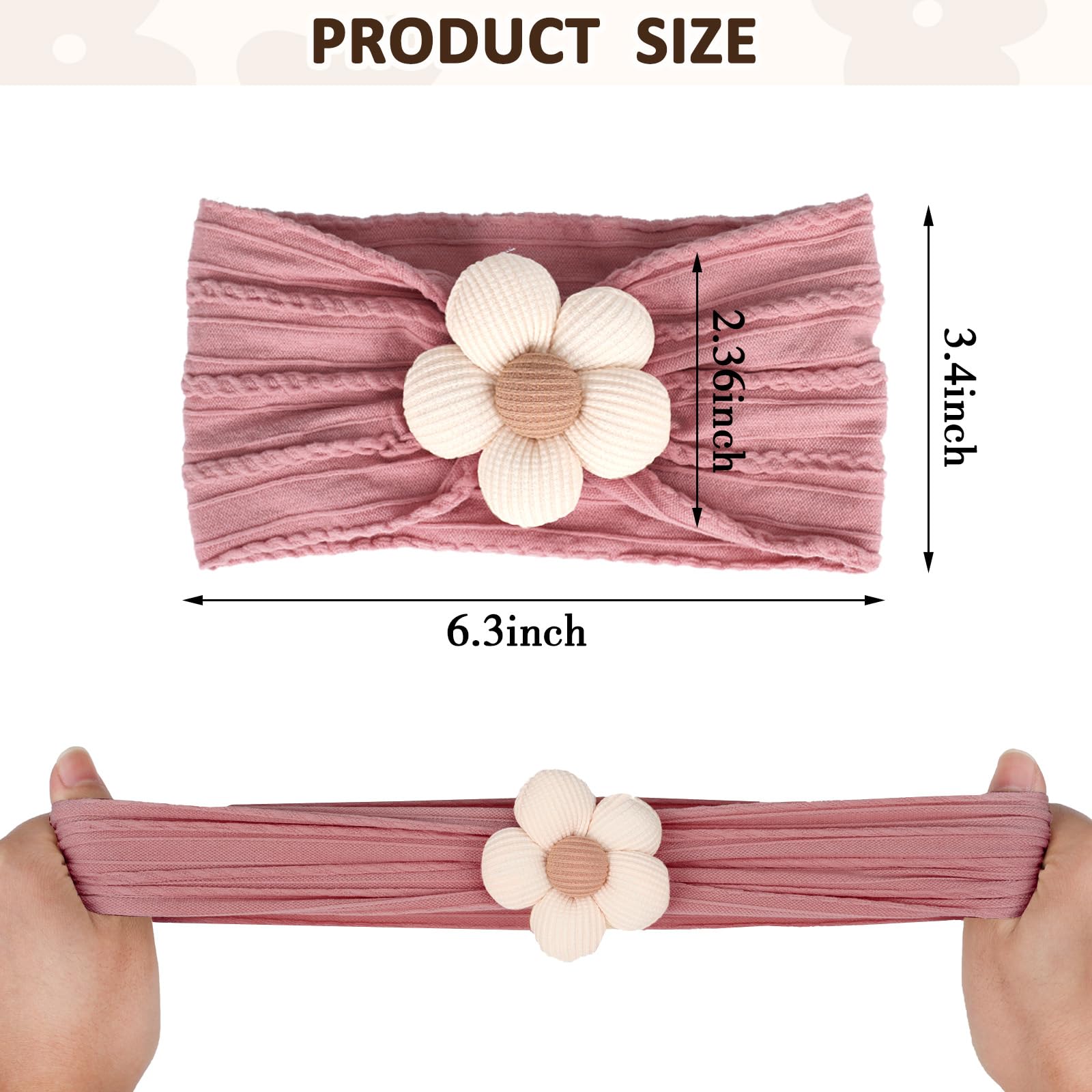 MIUXUESO brown set headbands on toddler, versatile accessory for everyday outfits