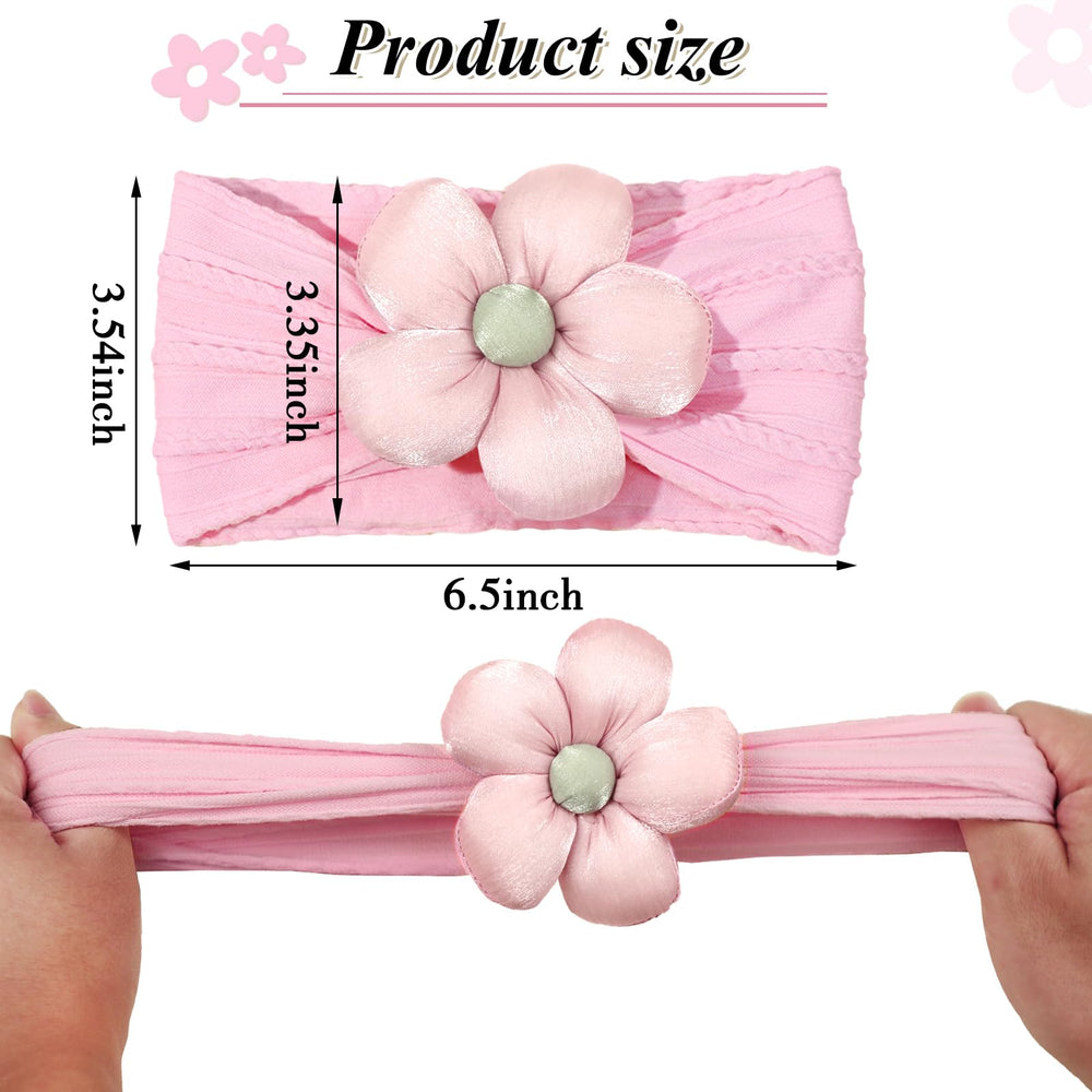 MIUXUESO purple flower headband with soft stretch for all-day wear.