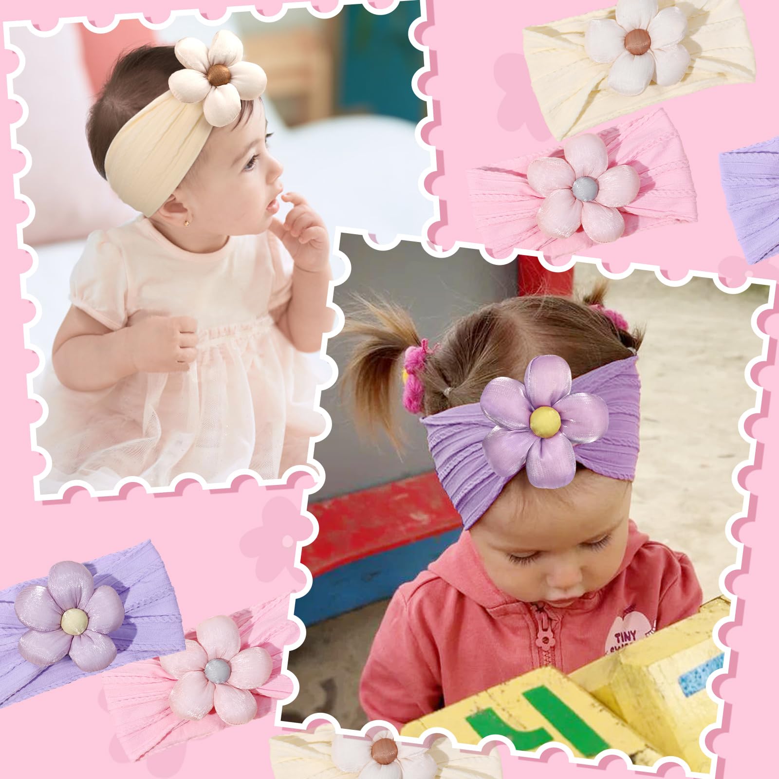 MIUXUESO trio color set on a baby head for easy outfit coordination.