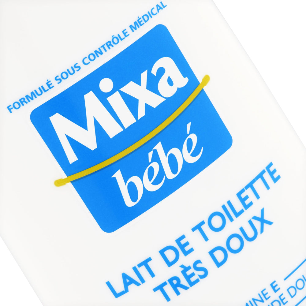 Mixa Baby Lotion application on skin demonstrates easy daily use after bath.