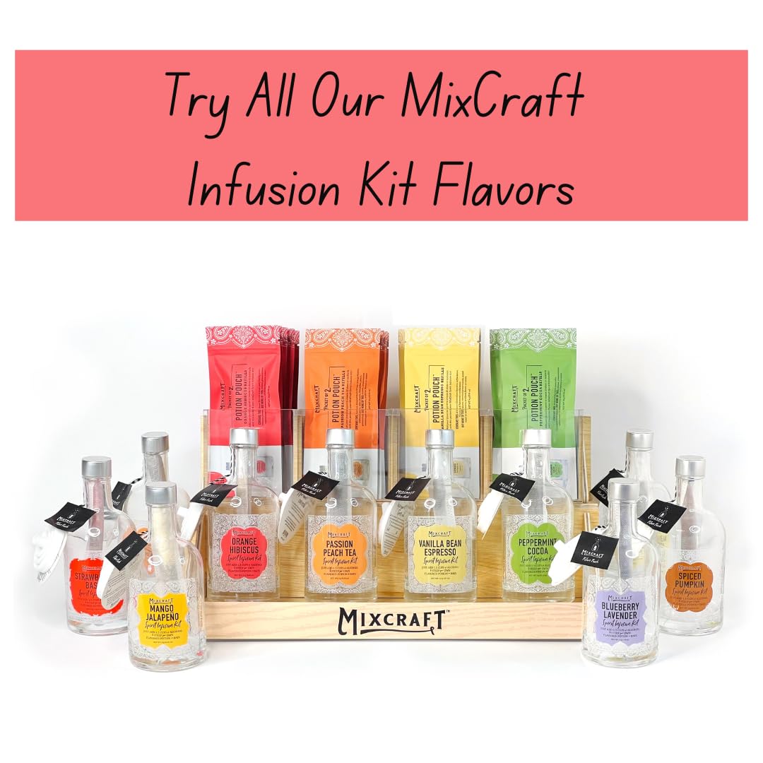 MixCraft glass bottle display emphasizes premium glass and presentation