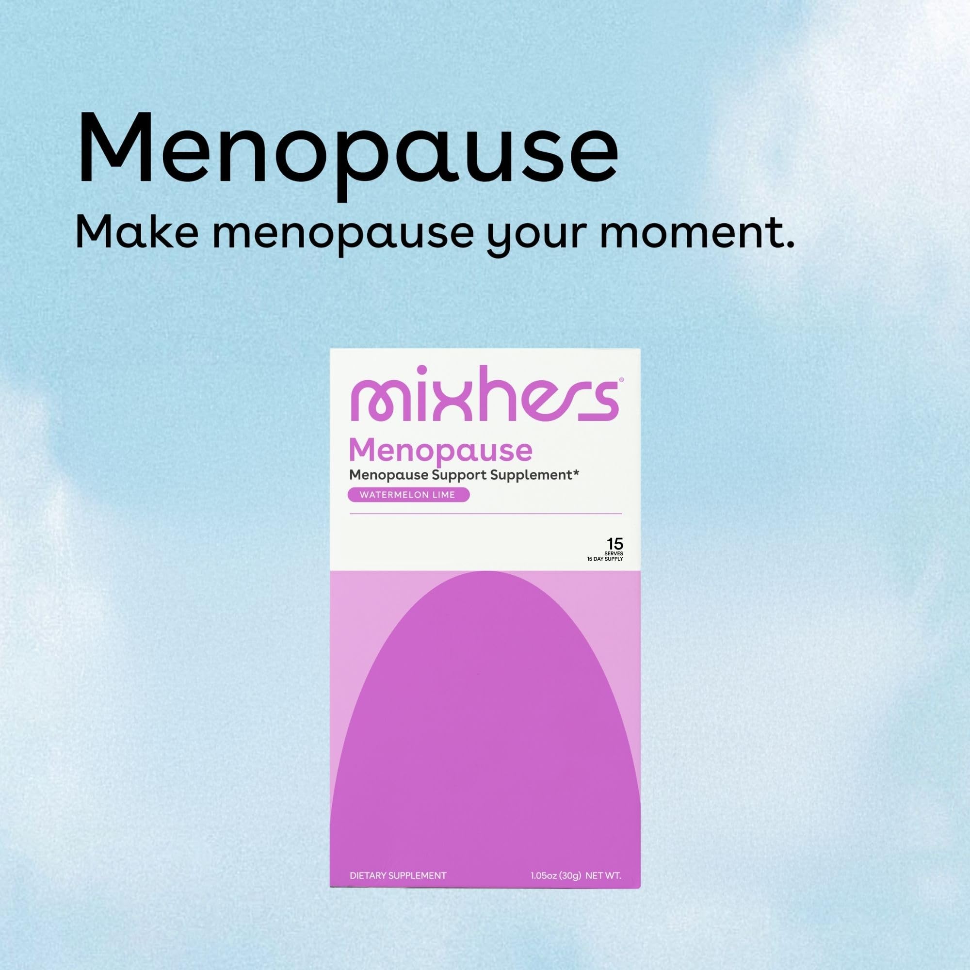 Mixhers Menopause ingredients display maca root for potential energy support