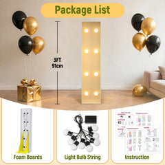 Mixifox 3FT marquee I letter set on wedding backdrop enhances elegant event decor
