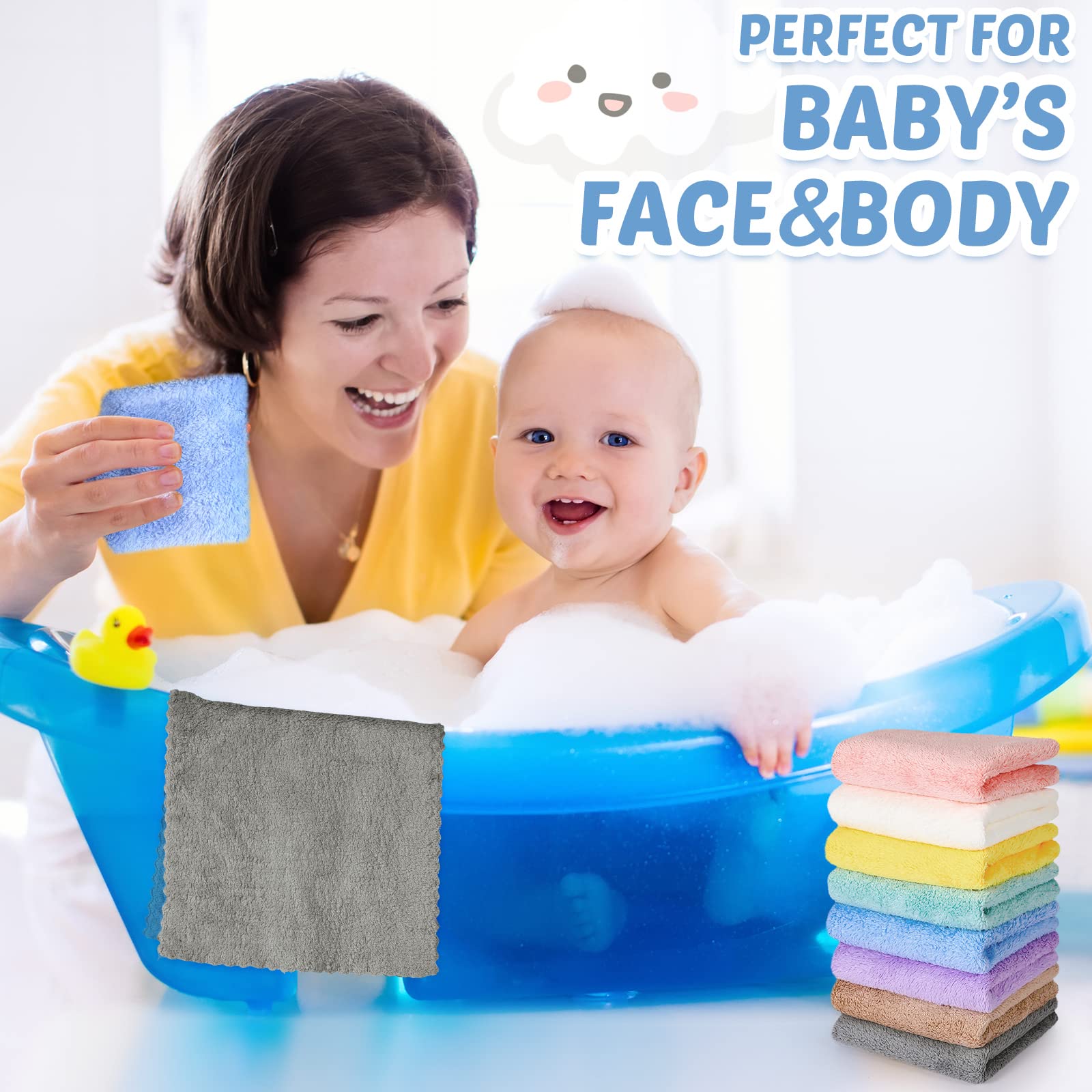 Mixweer burp cloths in use during feeding and burping.