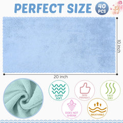 Mixweer burp cloths 20x10 inches large coverage for messes.