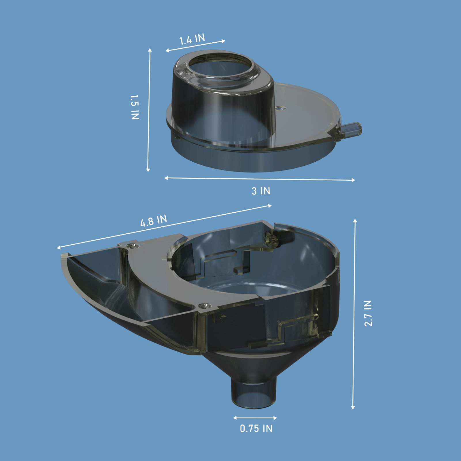 Mixzeny food-grade material funnel emphasizing safe, reliable feeding components.