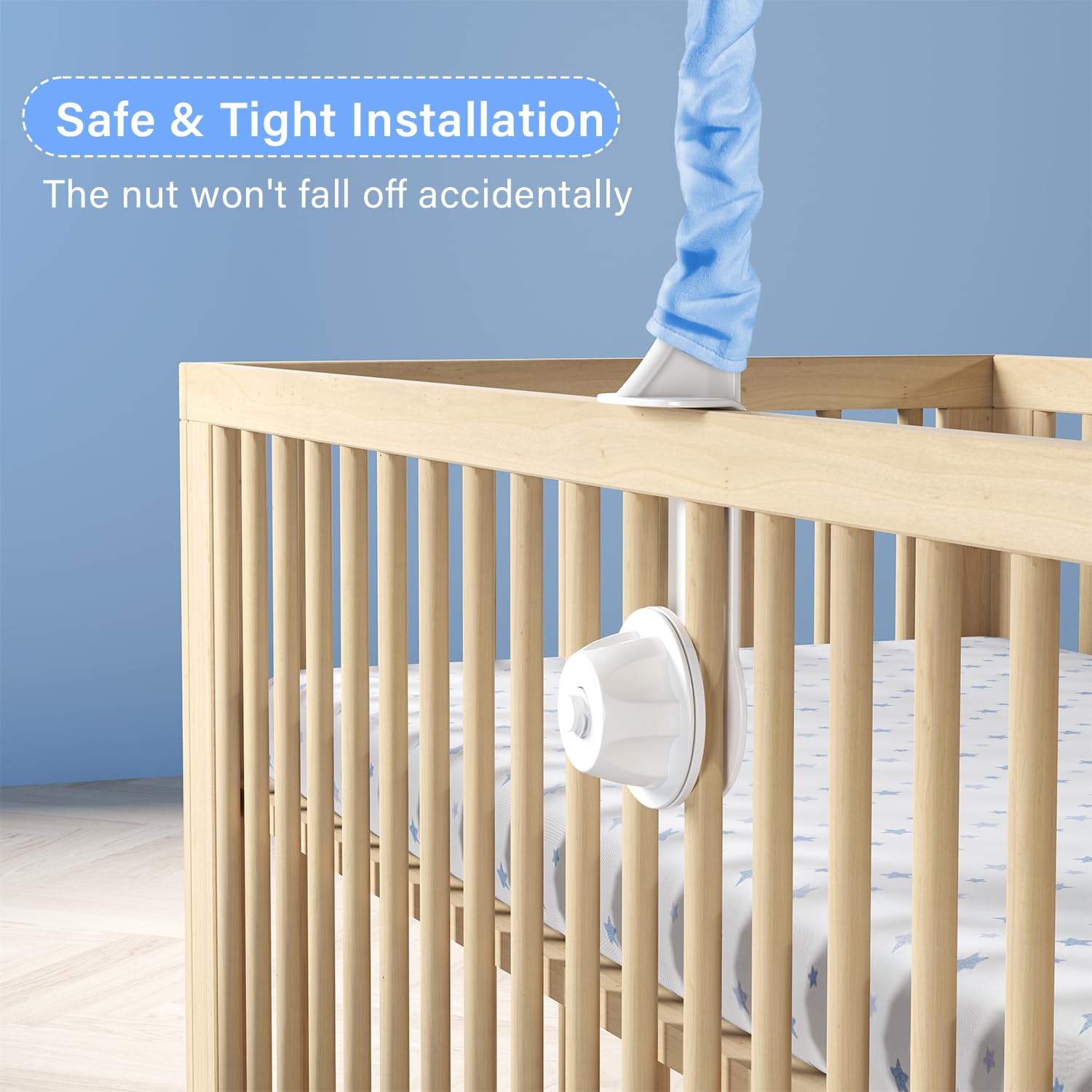 Mkcxcol crib mobile offers three modes for flexible calming options.