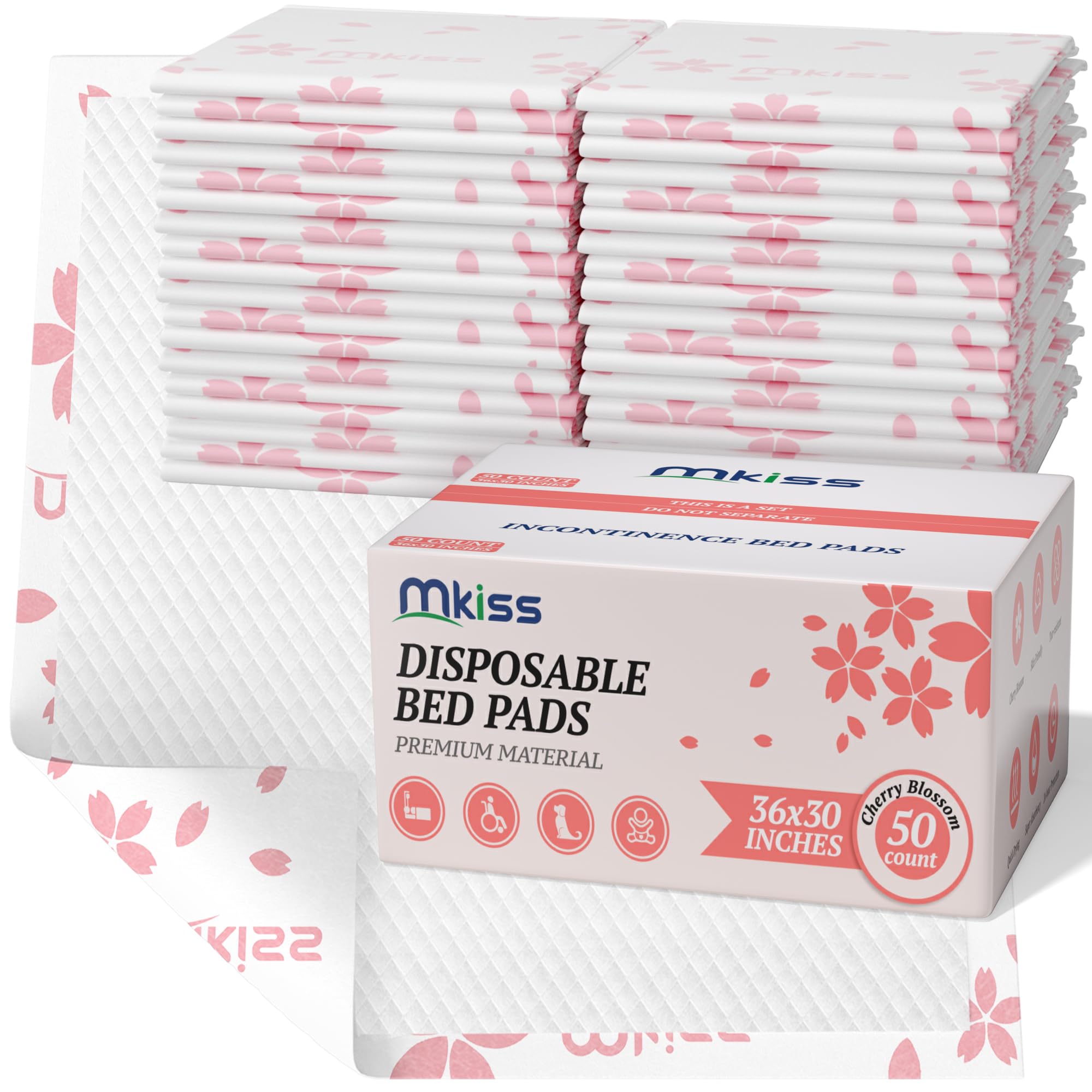 MKISS heavy-duty underpad with 7 layer core delivers durable overnight absorbency