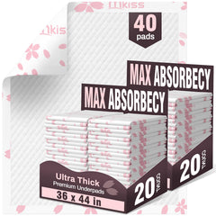 MKISS heavy duty underpads with super absorption core for quick dryness.